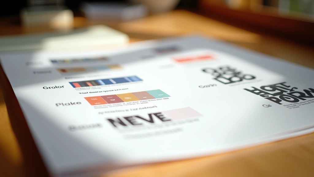 Comparison chart showing good contrast versus poor contrast examples, typography samples side by side, printed document on wooden table, natural sunlight