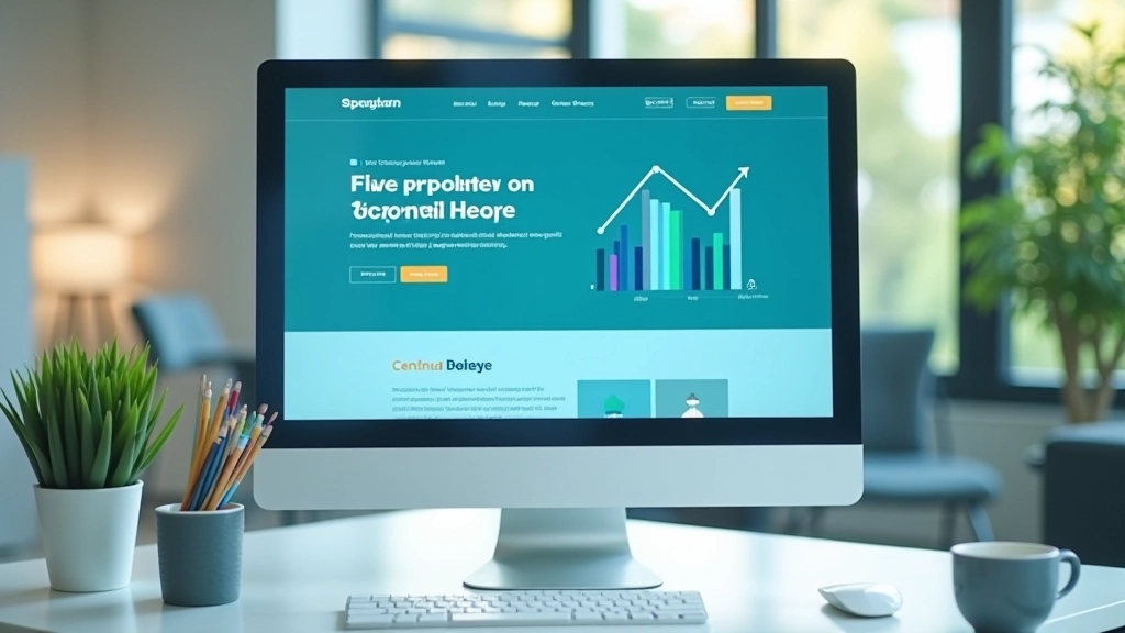 Financial services website design mockup showing navy background with teal accent color and clean sans-serif typography, professional layout