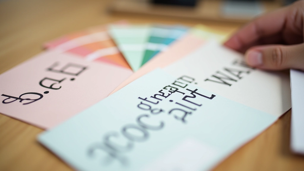 Typography and color palette design materials